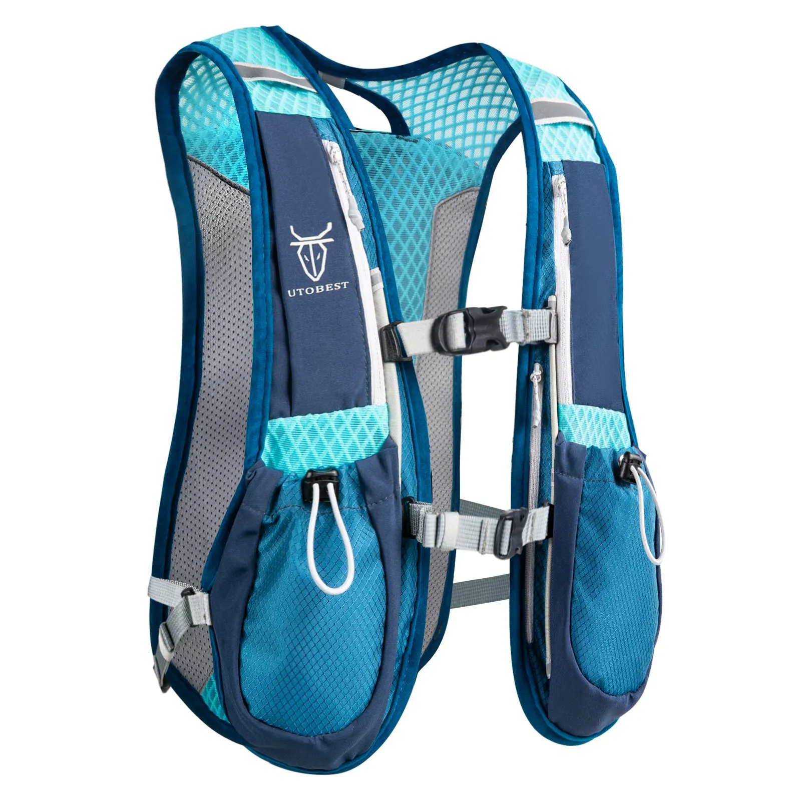 Premium Hydration Running Backpack – 5L Ultra-Lightweight Breathable Vest for Marathon, Cycling, and Hiking – Comfortable, Multi-pocket Pack with Reflective Safety Strips