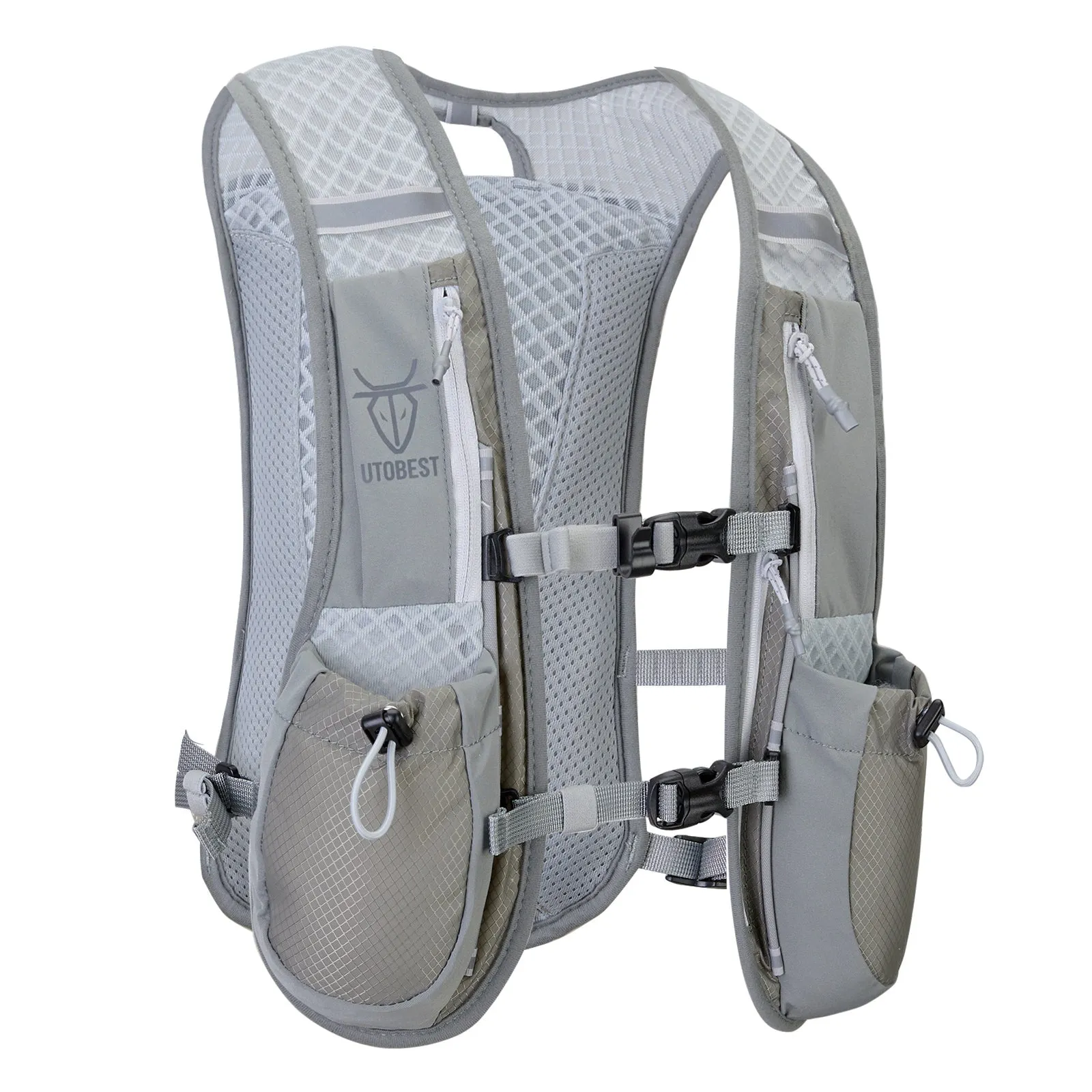 Premium Hydration Running Backpack – 5L Ultra-Lightweight Breathable Vest for Marathon, Cycling, and Hiking – Comfortable, Multi-pocket Pack with Reflective Safety Strips
