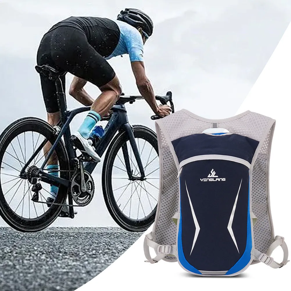 Premium Hydration Running Backpack – 5L Ultra-Lightweight Breathable Vest for Marathon, Cycling, and Hiking – Comfortable, Multi-pocket Pack with Reflective Safety Strips