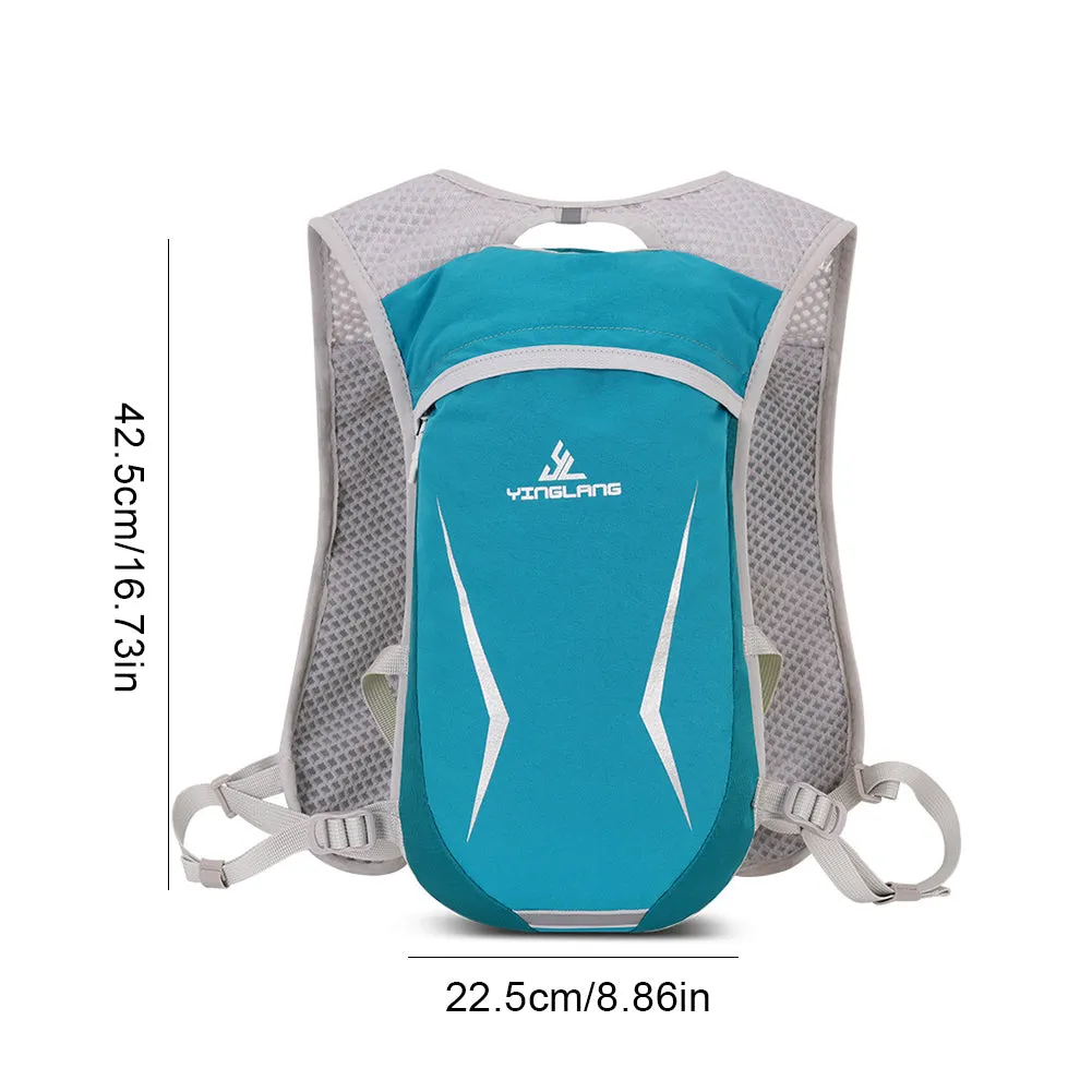 Premium Hydration Running Backpack – 5L Ultra-Lightweight Breathable Vest for Marathon, Cycling, and Hiking – Comfortable, Multi-pocket Pack with Reflective Safety Strips