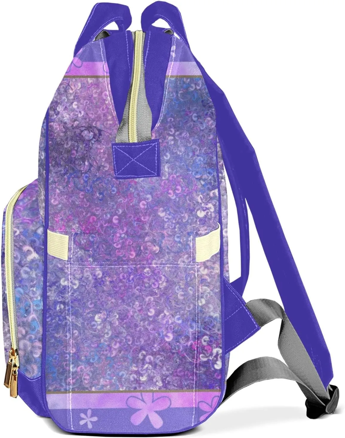 Purple Girl Mummy Bag Custom Personalized with Name Diaper Bag Backpacks Best Present