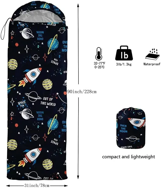 QOOMO Camping Sleeping Bags,3 Season Warm & Cool Weather,Lightweight,Waterproof Sleeping Bags for Adults & Kids,Traveling,and Outdoors,Camping Gear Equipment