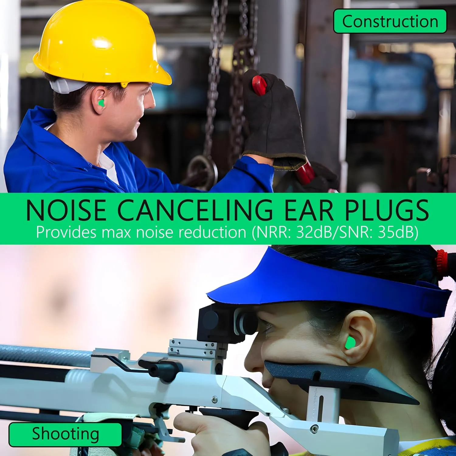 Quality Foam Earplugs 200 Pair - 32dB Noise Cancelling Soft High Decibel Ear Plugs for Noise Reduction Ear Protection Concerts Loud Music