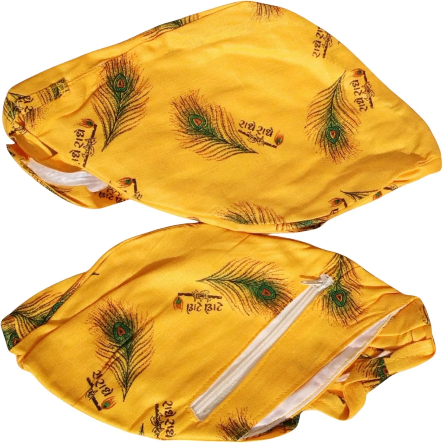 Radhe Radhe Japa Mala Prayer Bag – Handmade Cotton Rosary Pouch for Mantra Chanting, Meditation, Puja & Yoga | Hare Krishna Hare Rama Jap Bag for Beads | Spiritual Daily Use Accessory