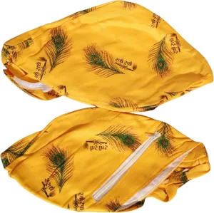 Radhe Radhe Japa Mala Prayer Bag – Handmade Cotton Rosary Pouch for Mantra Chanting, Meditation, Puja & Yoga | Hare Krishna Hare Rama Jap Bag for Beads | Spiritual Daily Use Accessory