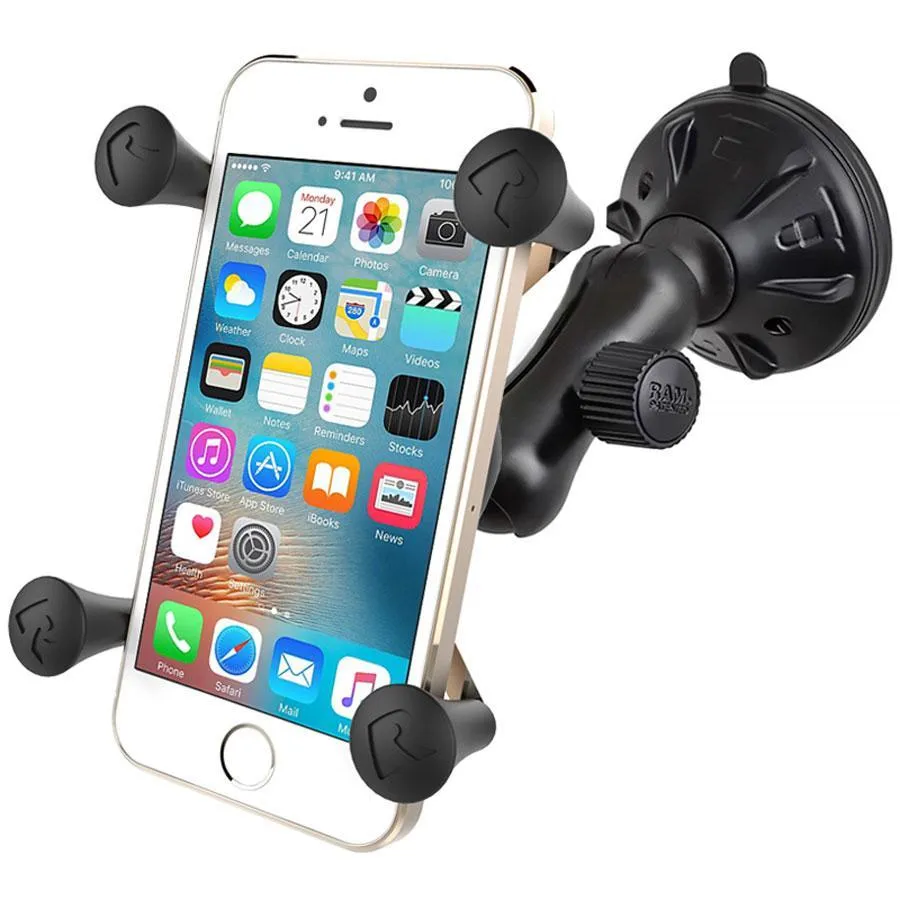 RAM X-Grip Phone Mount with RAM Twist-Lock™ Low Profile Suction Base RAP-B-166-2-UN7U