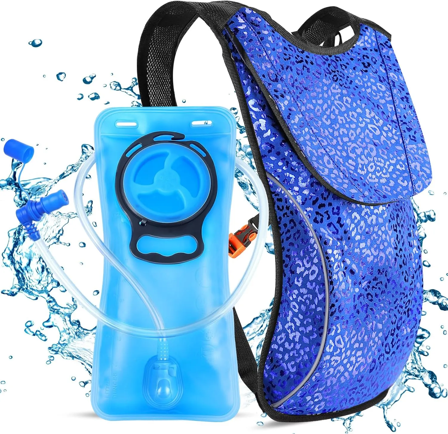Rave Hydration Pack, Hydration Backpack with 2L Hydration Bladder, Festival Essential Water Backpack for Hiking, Running, Cycling, and Music Festivals