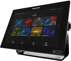 Raymarine Axiom 12 Fish Finder with Built in GPS, WiFi, Chirp Sonar and RealVision 3D with Navionics , Black, 12" (E70369-00-NAG)