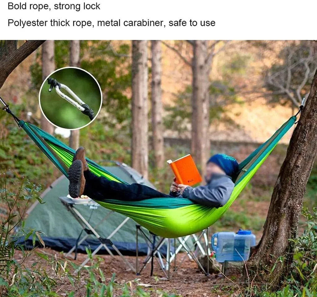 Recreation Parachute Cloth Hammock Outdoor Swing Field Anti-Rollover Anti-Mosquito Field Picnic Outdoor Camping Mosquito Net Hammock Gifts for Hikers