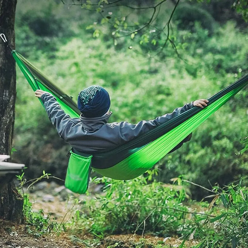 Recreation Parachute Cloth Hammock Outdoor Swing Field Anti-Rollover Anti-Mosquito Field Picnic Outdoor Camping Mosquito Net Hammock Gifts for Hikers