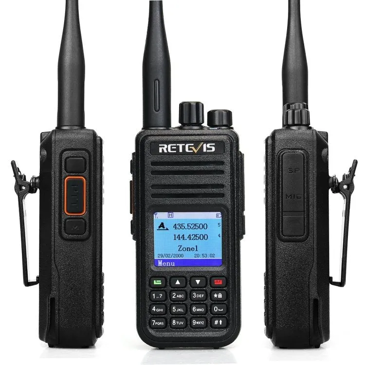 RETEVIS RT3S 136-174MHz   400-480MHz 3000CH Handheld DMR Digital Two Way Radio Walkie Talkie, GPS Version, RT3S, GPS Version
