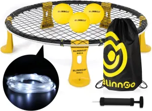 Roundnet Game Set with Balls and Patented Net, Lawn, Beach, Backyard Outdoor Game for Adults and Family