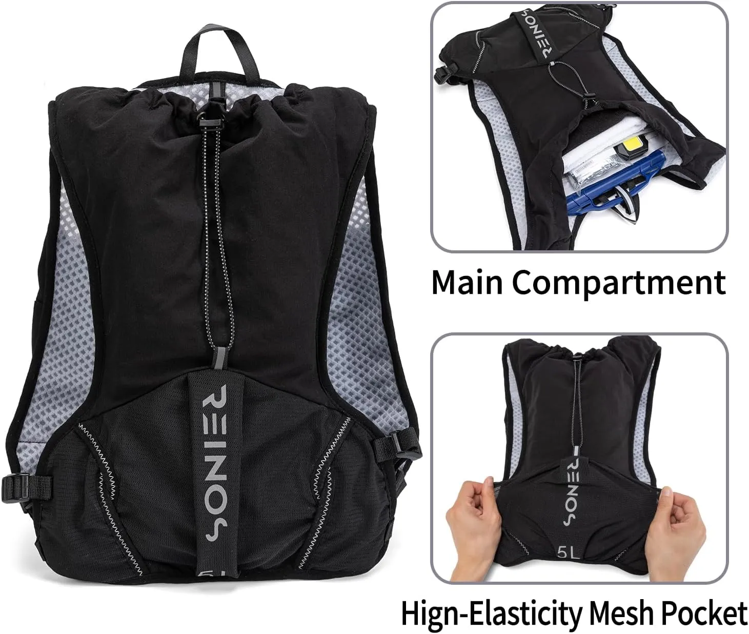 Running Vest for Women and Men Lightweight Hydration Backpack Pack with 1.5L Water Bladder Bag Running Gear Accessories for Hiking Trail Cycling Marathon