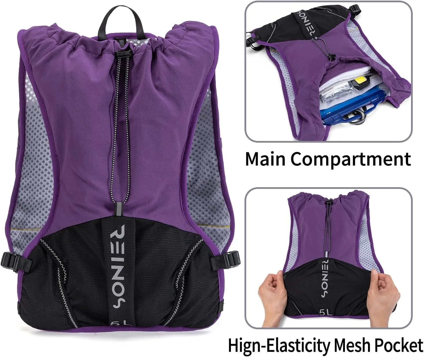 Running Vest for Women and Men Lightweight Hydration Backpack Pack with 1.5L Water Bladder Bag Running Gear Accessories for Hiking Trail Cycling Marathon