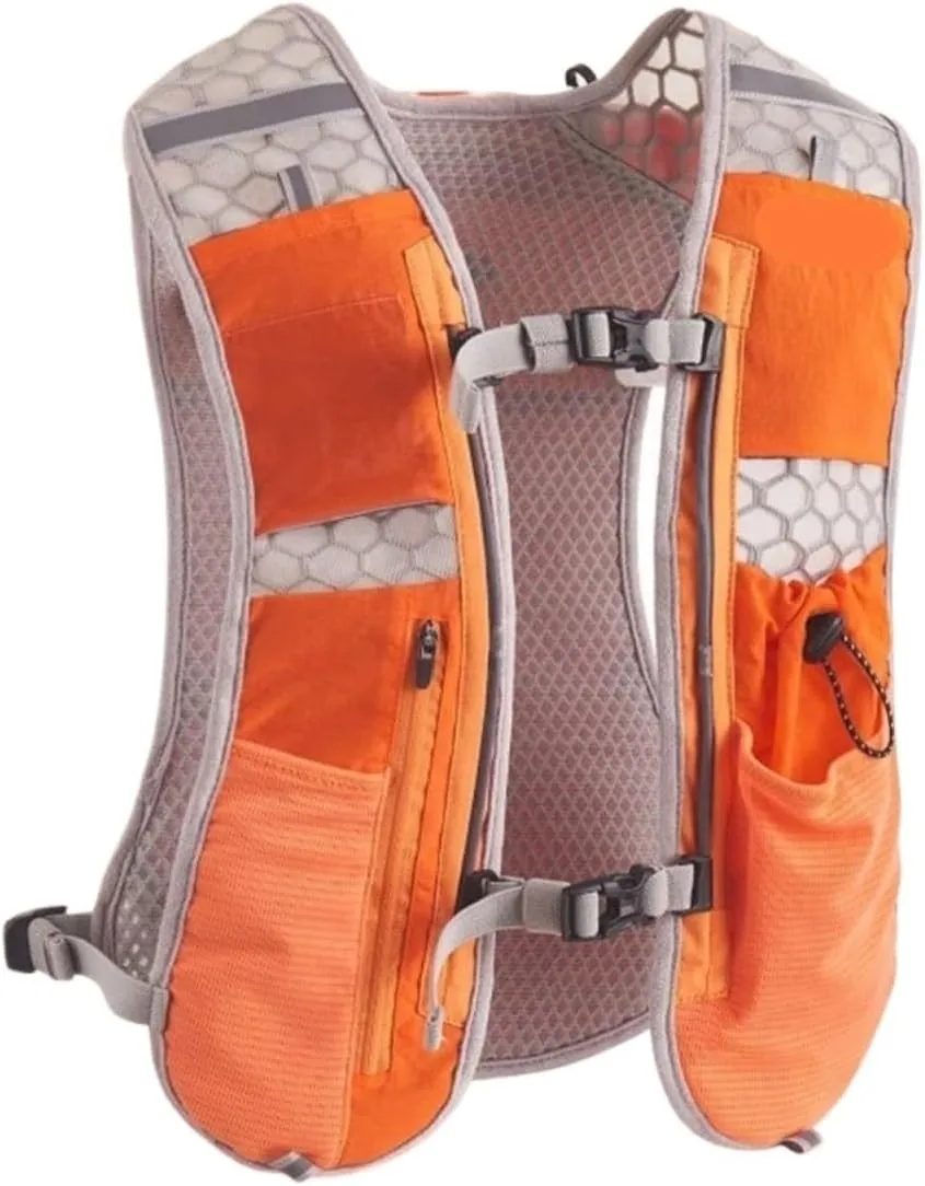 Running Vest Multi Function Lightweight Running Hydration Backpack Outdoor Hiking Trail Bag Sport Vest Pack for Marathon Joggings Climb for Running (Orange )
