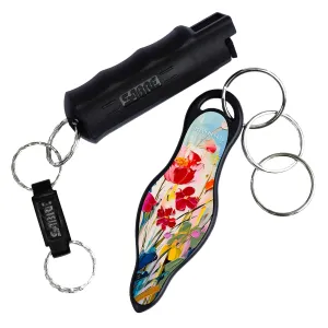 Sabre Pepper Spray & MUNIO Portable Self Defense Kubotan Keychain Pack, Quick Release Keychain Spray, TSA Approved Kubotan - Self Protection Essentials, Easy-to-Use for Safety