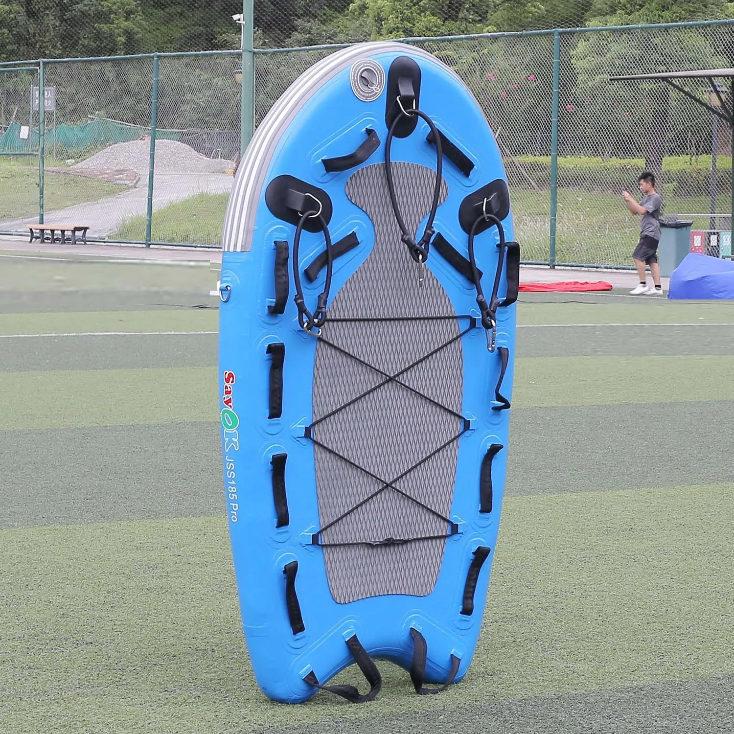 SAYOK Large Inflatable Sled Water Floating Mat Jet Ski Sled Board for Professional Emergency Rescue, Big Wave Surfing