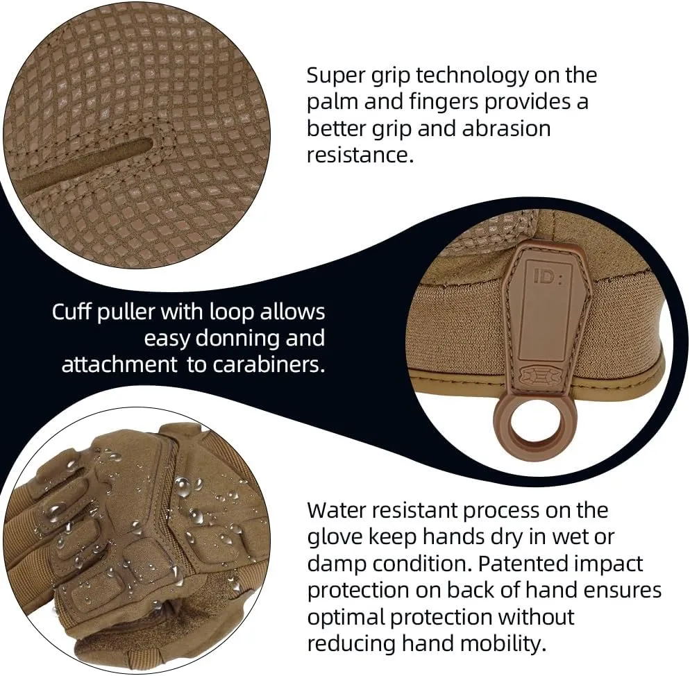 Seibertron Adult Or Youth S.O.L.A.G Sports Outdoor Water Resistant Full Finger Touchscreen Gloves