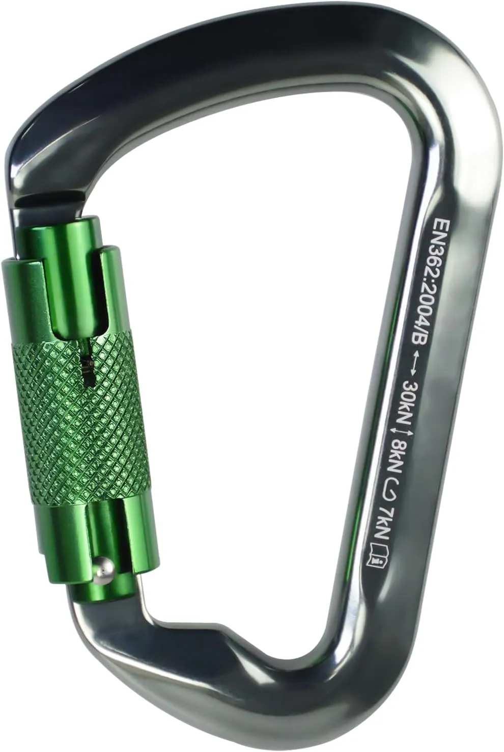SEPEAK UIAA 30kN Climbing Carabiner Clips, Professional Heavy Duty Twist Locking Carabiners for Climbing,Mountaineering, Rappelling, Camping, Hiking, Swings, Large D Ring Hooks