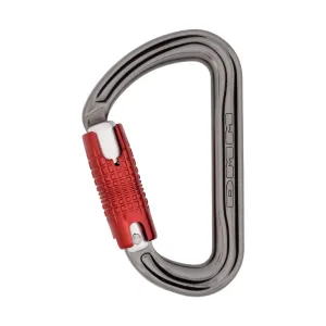 Shadow Kwiklock Locking Carabiner / Titanium/Red