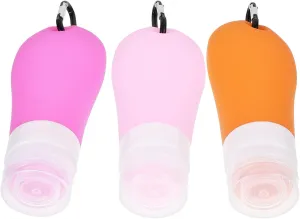 Silicone Travel Bottles 7-Piece Set Empty Bottles for Shampoo Body Lotion Face Wash Reusable Compact -Compliant