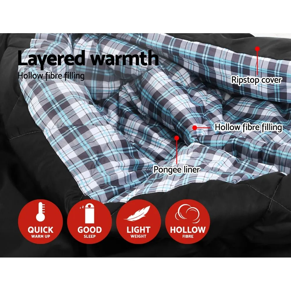 Sleeping Bag Camping Hiking Tent Outdoor Comfort 5 Degree Grey