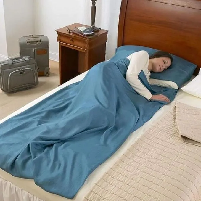Sleeping Bag Liner Camping Sheets Travel Sheets for Hotel Lightweight Hotel Sheet Compact Sleep Bag Sack Breathable Travel Sleeping Bag for Hotels Camping Youth Picnic Adult Compact Sacks