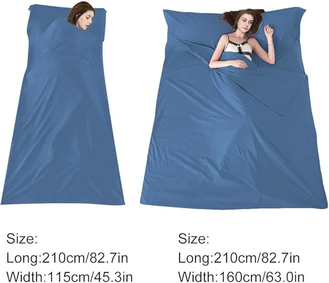 Sleeping Bag Liner Camping Sheets Travel Sheets for Hotel Lightweight Hotel Sheet Compact Sleep Bag Sack Breathable Travel Sleeping Bag for Hotels Camping Youth Picnic Adult Compact Sacks