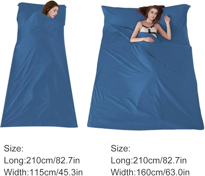 Sleeping Bag Liner Camping Sheets Travel Sheets for Hotel Lightweight Hotel Sheet Compact Sleep Bag Sack Breathable Travel Sleeping Bag for Hotels Camping Youth Picnic Adult Compact Sacks