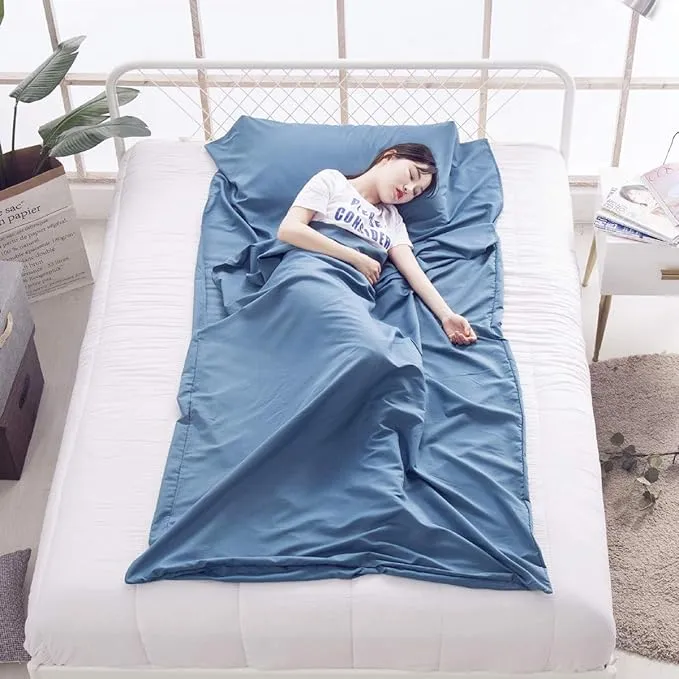 Sleeping Bag Liner Camping Sheets Travel Sheets for Hotel Lightweight Hotel Sheet Compact Sleep Bag Sack Breathable Travel Sleeping Bag for Hotels Camping Youth Picnic Adult Compact Sacks