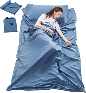 Sleeping Bag Liner Camping Sheets Travel Sheets for Hotel Lightweight Hotel Sheet Compact Sleep Bag Sack Breathable Travel Sleeping Bag for Hotels Camping Youth Picnic Adult Compact Sacks