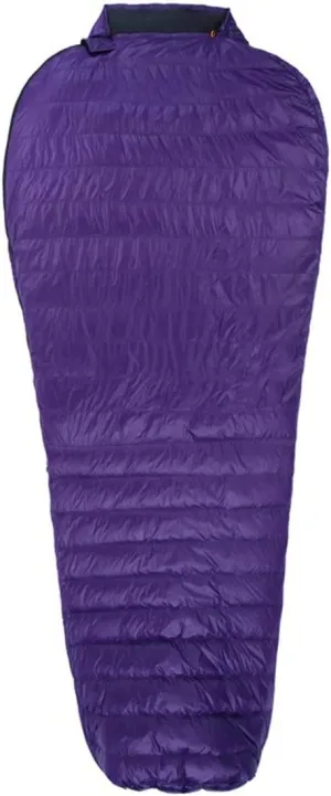 Sleeping Bag Outdoor Camping Ultralight Tent Mummy White Goose Down Three Season Sleeping Bag Nylon Bag Portable Splicing (Nano Purple Long)