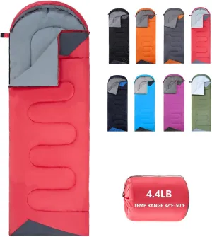 Sleeping Bags for Adults Backpacking Lightweight Waterproof- Cold Weather Sleeping Bag for Girls Boys Mens for Warm Camping Hiking Outdoor Travel Hunting with Compression Bags