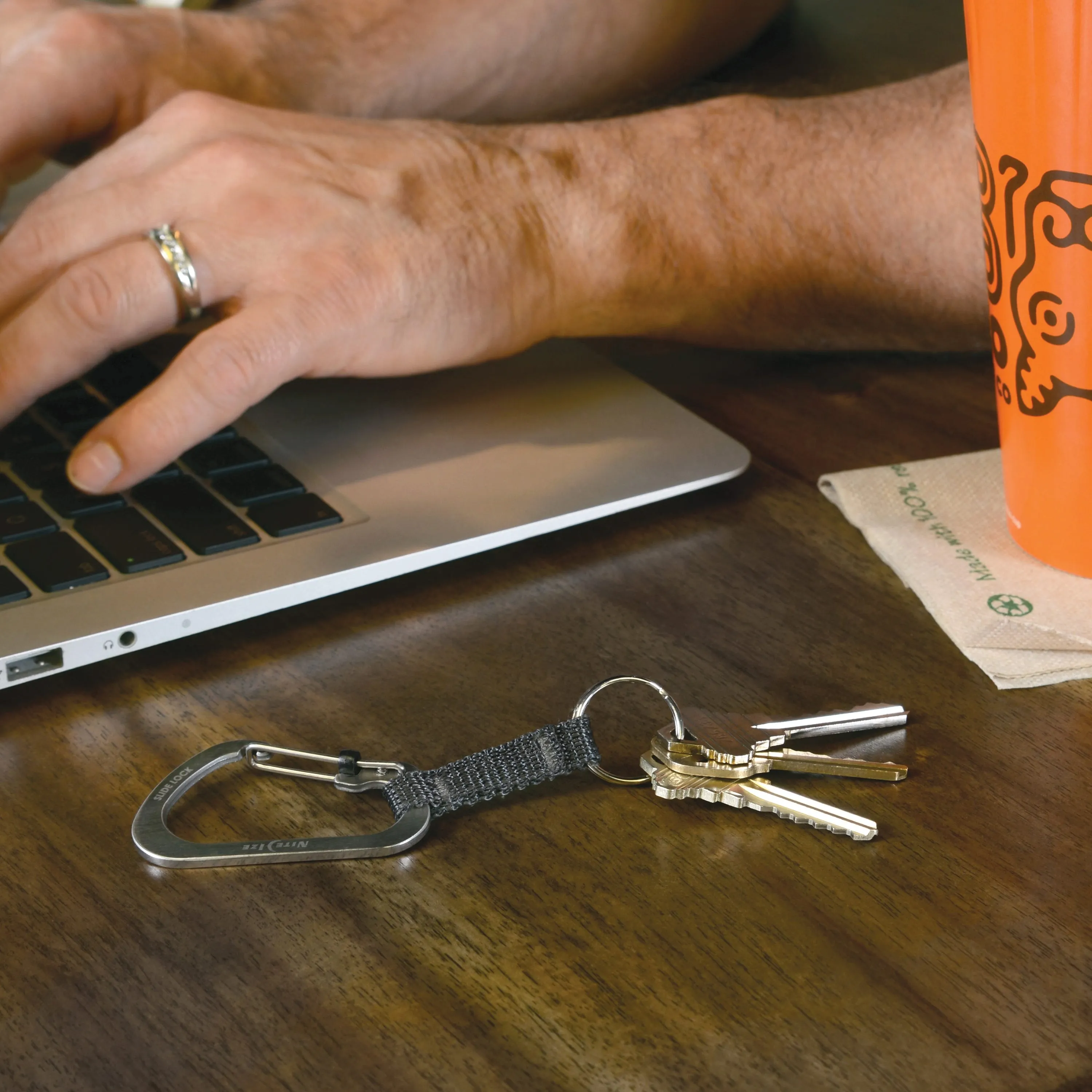 SlideLock® Key Ring Stainless Steel