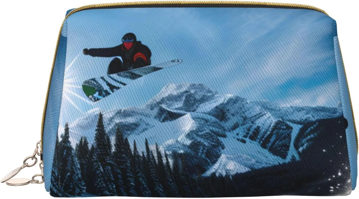 Snowboarding Toiletry Pouch, Travel-Friendly Makeup Organizer For Makeup Brushes, Lipsticks