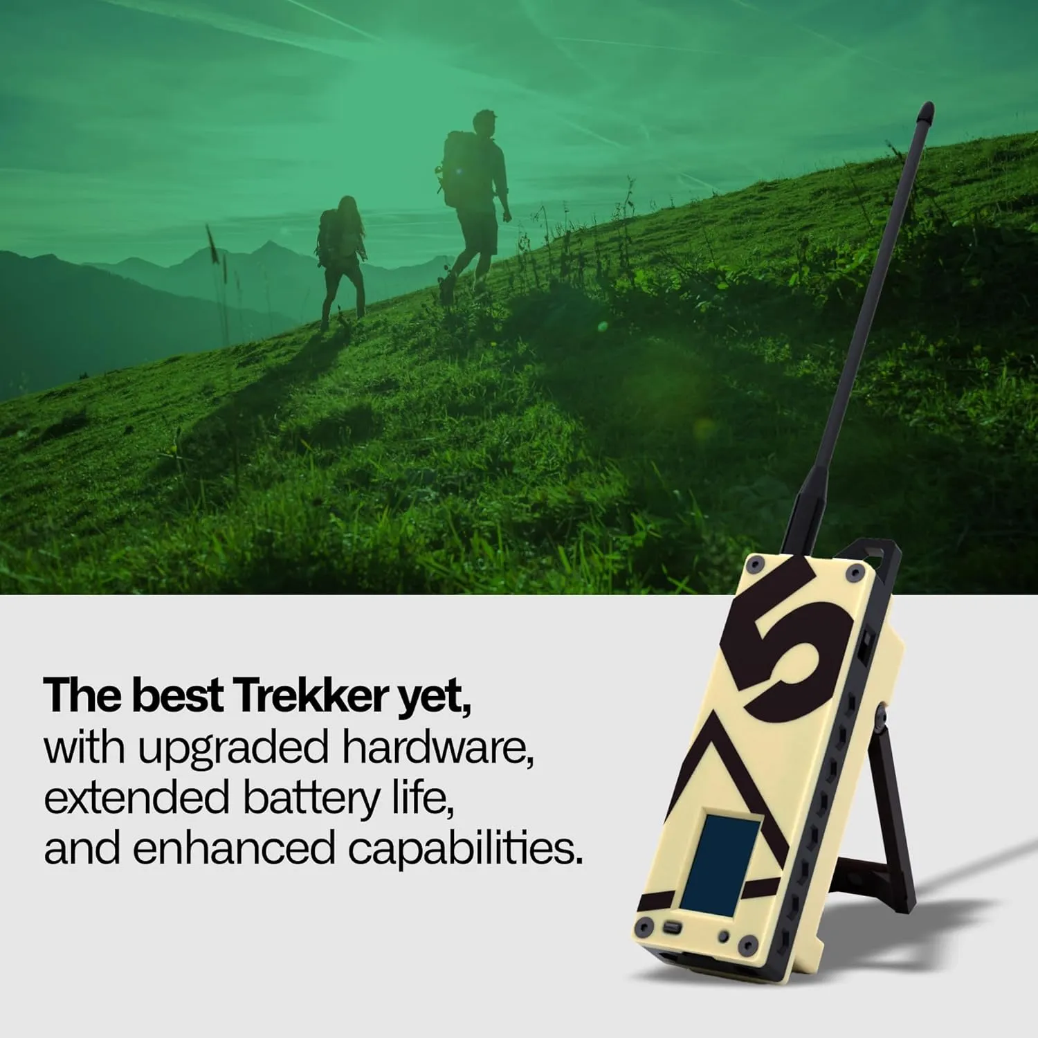 SpecFive Trekker Delta Meshtastic LoRa GPS Communicator – Long-Range Off-Grid Radio for Secure Messaging, No Cell Service Needed, Ideal for Emergency, Hiking, Tactical & Survival Use (Desert Sand)
