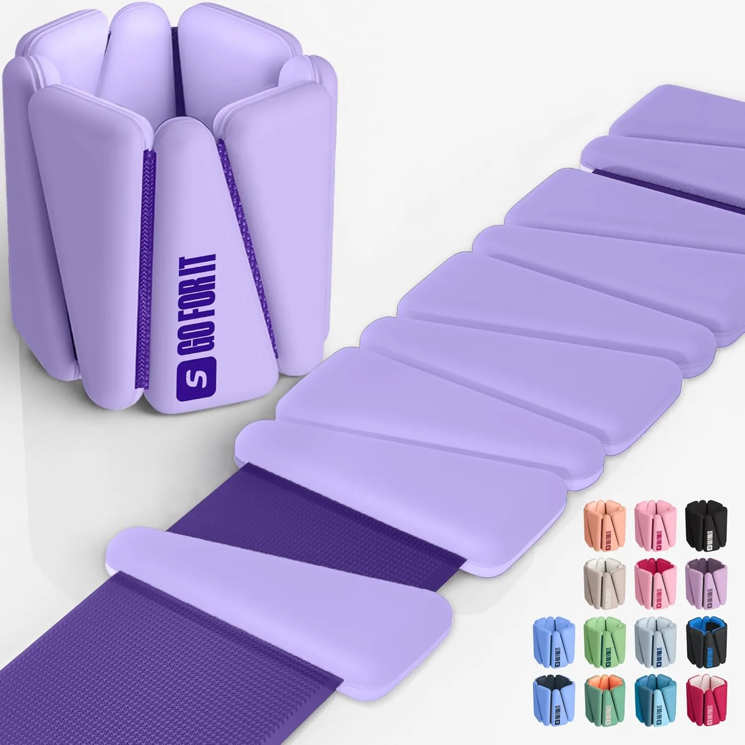SPORTBIT Wrist Weights, Ankle Weights for Women – Set of 2 (1LB Each), Adjustable Weighted Bracelets for Home Gym, Running, Yoga, Exercise and Strength Training