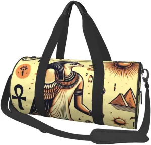 Sports Duffel Bag Ancient-Egypt-Egyptian-Pharaohs Foldable Travel Tote Bag Weekender Sleepover Carry On Bag