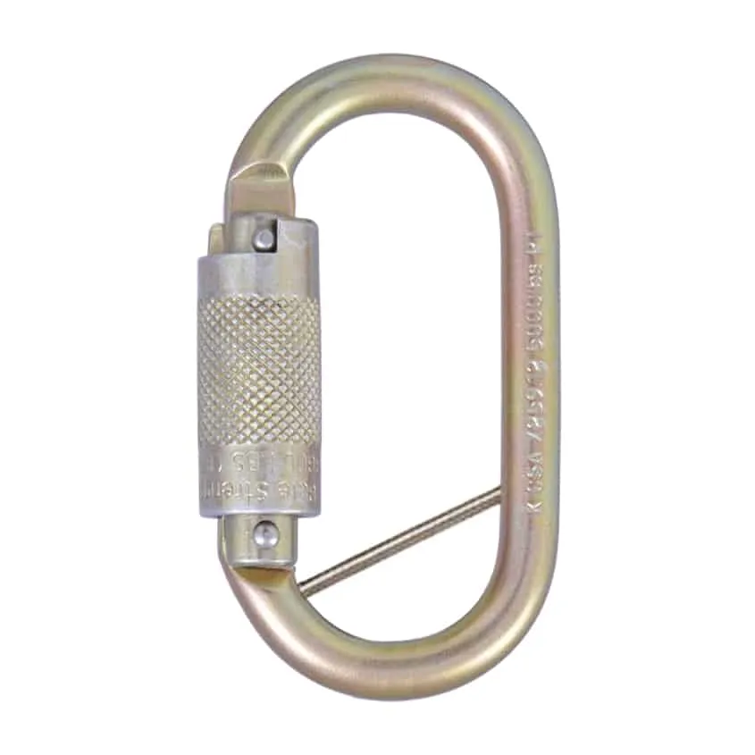 Steel Carabiner with Quarter Turn Locking Gate Opening 17mm