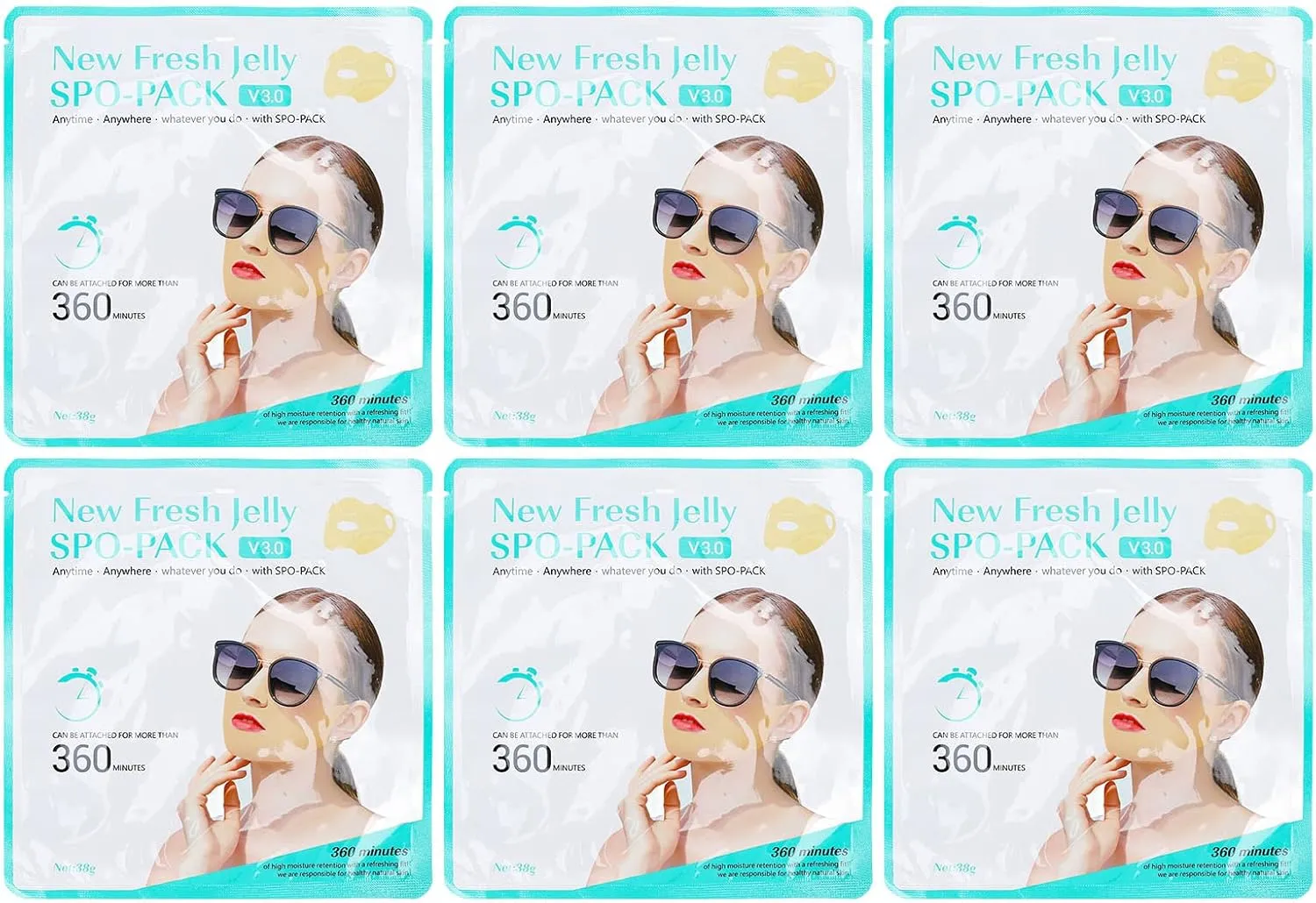 Sun Protection Hydrogel Cooling Patch Control Gel Outdoor Sunblock Gel Patches for Outdoor Activities Hydrogel Material 6pcs