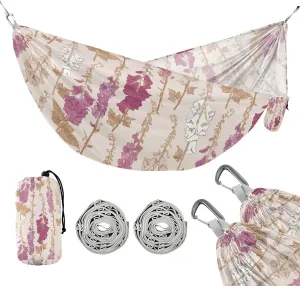 susiyo Portable Camping Hammock Abstract Floral Printed Lightweight Hammock Comfortable Travel Swing with Tree Straps for Camping Hiking Backpacking Travel or Beach - Up to 330lbs
