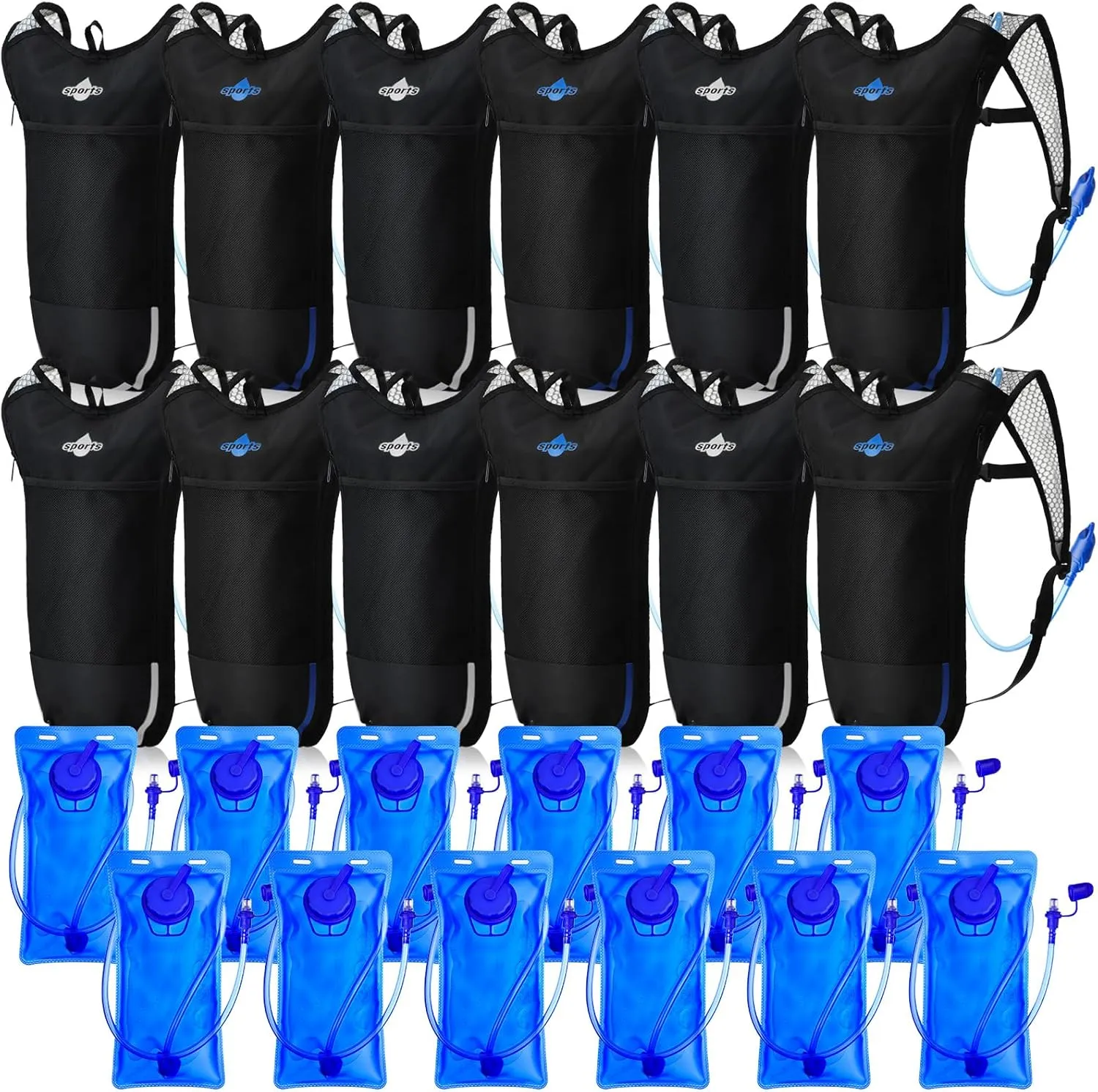 Sweetude Hydration Backpack Set with 2L Water Bladder for Men and Women Lightweight Water Pack for Cycling Biking Hiking Running Climbing