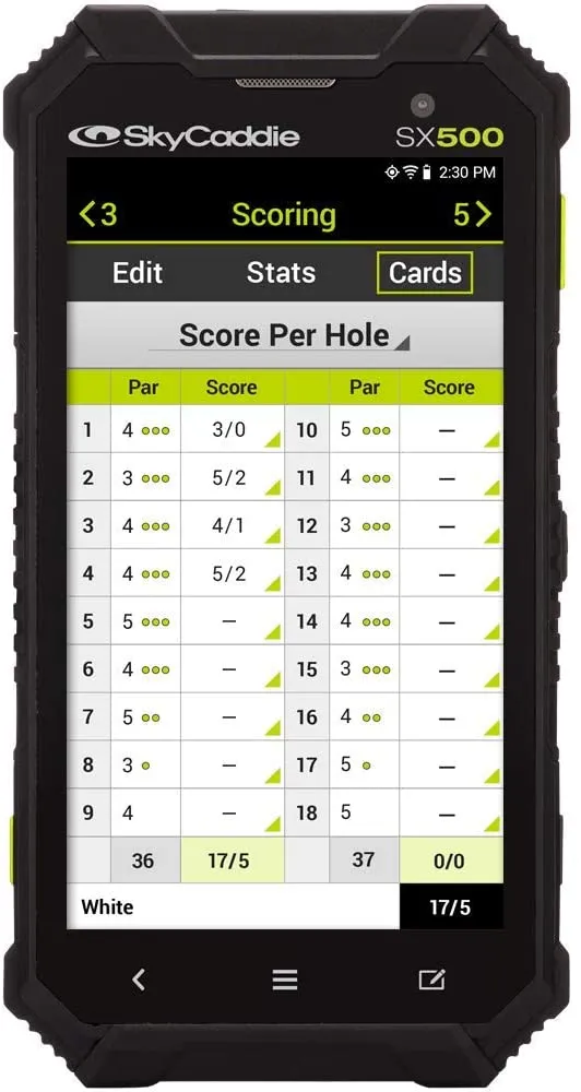 SX500, Handheld Golf GPS