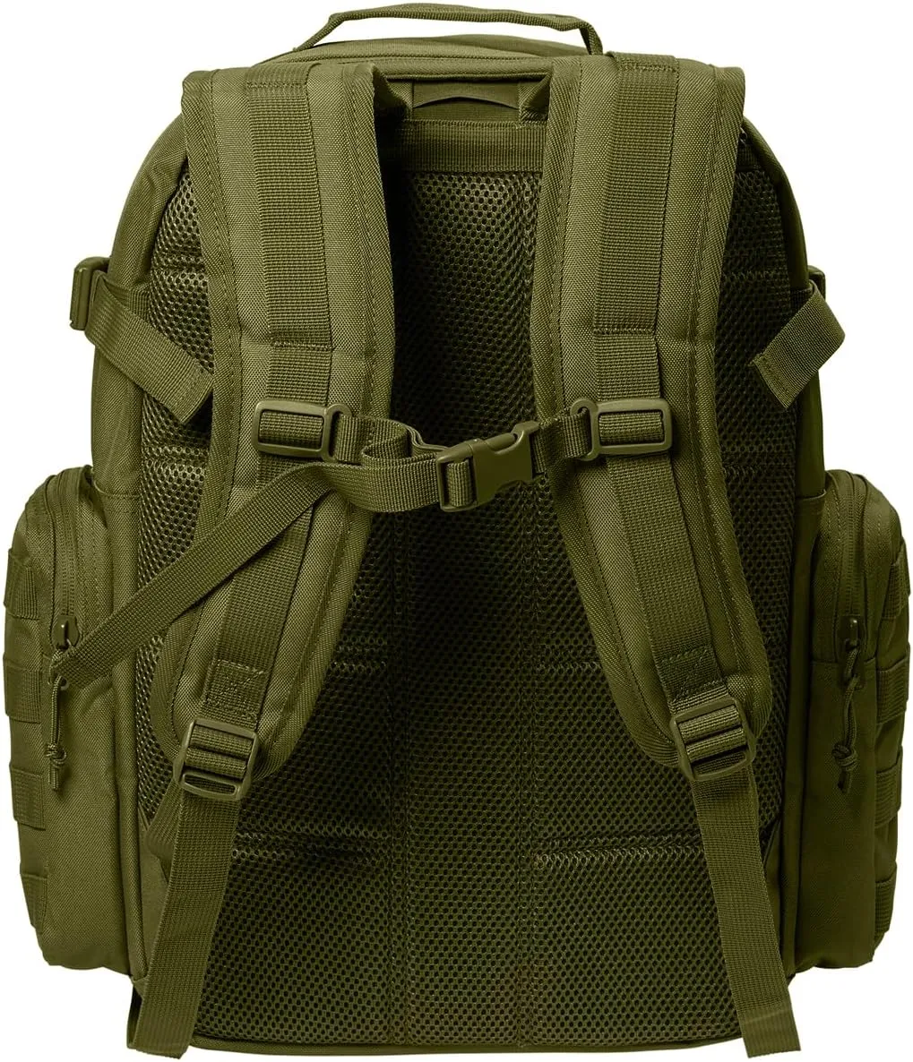 Tactical Gear bag Heavy Duty Duffel Gym bag/Tactical Backpack Custom Embroidered with your own text (Olive Drab Green Backpack)