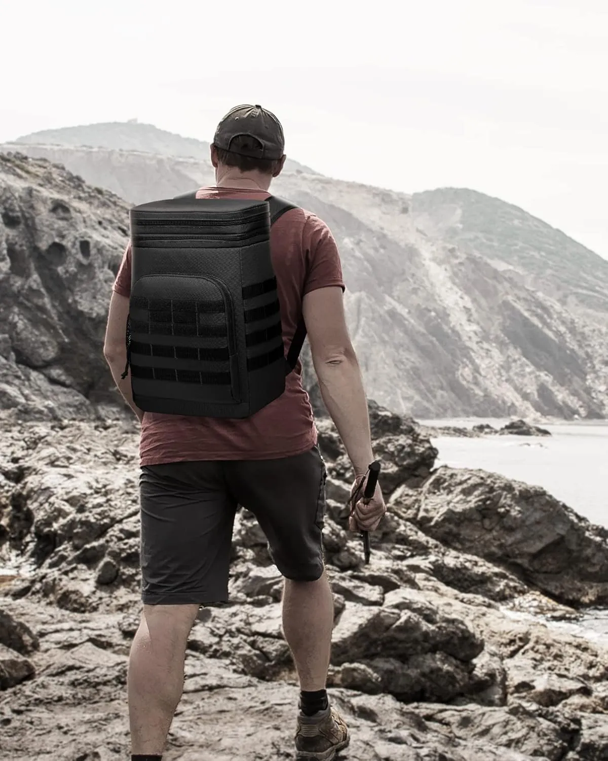 TACTICISM Tactical Cooler Backpack Insulated Leak-Proof - 24L Heavy Duty Lunch Backpack for Men Women Adults, Soft Ice Chest Backpack as Gift Work Hiking Camping Fishing Accessories