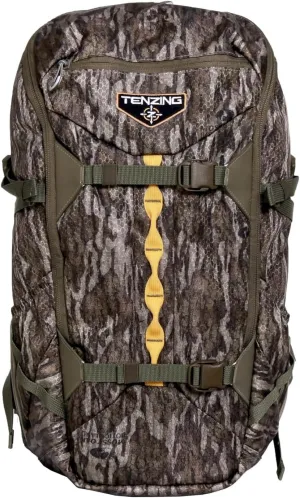 TENZING 2100 Whitetail Day Pack, Mossy Oak Bottomlands Hydration Bladder Compatible Durable Camo Backpack with 4 Compartments & 15 Organizational Pockets for Hunting Gear and Equipment