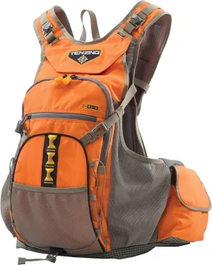 TENZING TZ BV16 Upland Bird Vest - Hydration Compatible Rip-Stop Blaze-Orange Vest-Pack with 14 Shot Shell Loops,13 Pockets
