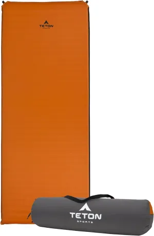 Teton Self Inflating Sleeping Pad, Inflatable Camping Sleeping Pads, Compact Mat for Camping, Backpacking, and Hiking.
