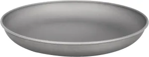TiTo Titanium Plate Dish Outdoor Camping Tableware Ultralight Round Fruit Titanium Alloy Dinner Dishes Pan for BBQ Hiking Picnic (Large)