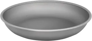TiTo Titanium Plate Dish Outdoor Camping Tableware Ultralight Round Fruit Titanium Alloy Dinner Dishes Pan for BBQ Hiking Picnic (Middle)